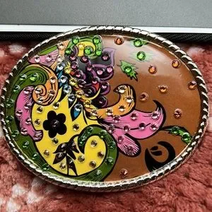 Little Gloria | Accessories | Belt Buckle Rhinestones Silver  display picture 3